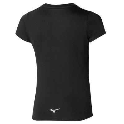Camisa Mizuno RB Logo Tee Mujer Negros - Chile M914KPBEMR